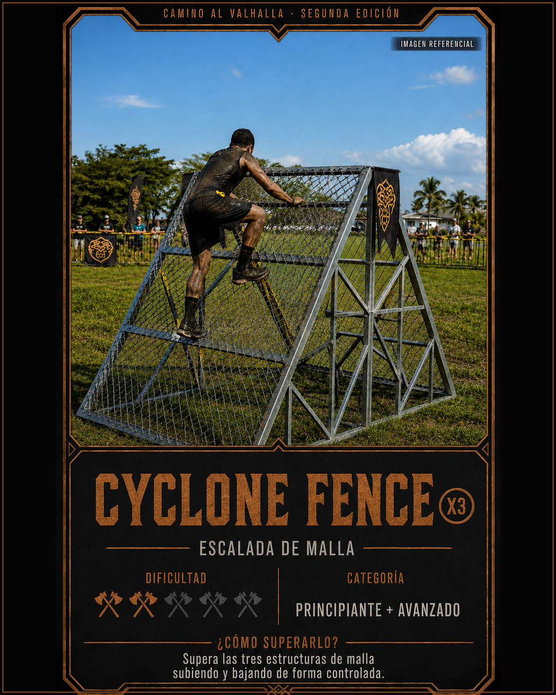 Estación 12: Cyclone Fence X3
