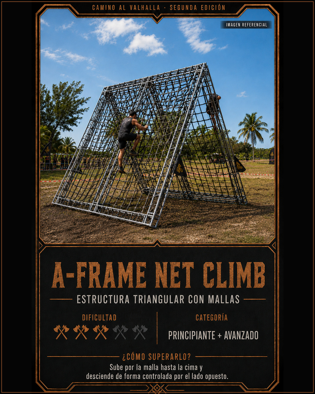 Estación 16: A-Frame Net Climb